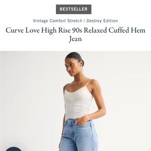 Abercrombie NWT Curve relaxed jeans